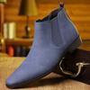 Amazon Aliexpress Botas Martin de Caña Baja Más Vendidas Estilo Británico Puntiagudas de Cuero Botas de Moda Versátiles para Hombre 2205