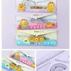 Conjunto de Réguas Capivara Papelaria Conjunto de Réguas Fofas para Meninos e Meninas Material Escolar Placa Triângulo Conjunto de Quatro Peças para Estudante Atacado