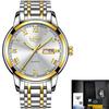 Reloj para hombre LIGE 9846 reloj de cuarzo de moda deportiva de ocio para múltiples negocios reloj una generación de cabello