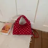 Bolso Dulce de Lunares Estilo Coreano 2026 Verano Nuevo Bolso de Hombro/Axila con Lazo, Moda Nicho Bolso Cuadrado Pequeño