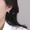 Xi Gu E0732 Hebilla de Oreja Retorcida de Plata S999 para Todo el Cuerpo Sentido de Diseño de Nicho Sentido Avanzado Pendientes Diarios Aro de Oreja Nuevo