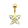 Comercio Electrónico Transfronterizo Más Vendido Serie Dorada Anillo para el Ombligo Mariposa Corazón Estrella de Cinco Puntas Cereza Colgante Clavo para el Ombligo Anillo para el Ombligo