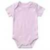Enterizo de Otoño Transfronterizo para Bebé, Mameluco de Color Sólido para Recién Nacido, Unisex, Transpirable, Cuello Envelope, Manga Corta