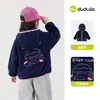[Compre 2, ganhe 3 yuans de desconto] Jaqueta de Outono Infantil Dudu, Jaqueta com Capuz para Crianças, Roupa de Outono Estilosa para Meninas