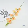 Gladiolus artificial pequeno de haste única para decoração de entrada de casa, flores artificiais para arranjos de mesa de jantar, flores artificiais para decoração de atmosfera festiva de shopping center