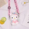 Protección Ambiental para Niños Billetera de Silicona/Bolsa de Almacenamiento para Auriculares Cabeza de Gato Kt/Bolso Cruzado Diagonal de Dibujos Animados Moda para Niñas Hombro