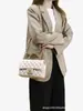 Bolso Cuadrado Pequeño Acolchado con Cadena Estilo Tweed para Mujer 2026 Nuevo Bolso de Mano de Moda Ropa de Trabajo Bolso Versátil de Hombro Único Cruzado para Mujer