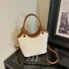 Bolso de mano estilo coreano para mujer, nuevo modelo principios de otoño 2026, bolso de cubo con estampado de leopardo de alta costura, nicho, para hombro
