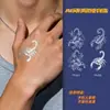 Tatuagem Adesiva Scorpion Magnólia Prateada Quente Homens À Prova D'água Duradoura Boca de Tigre Dorso da Mão Braço Celebridade da Internet Estilo Cool ins Europeu Americano