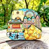 Ojo de Tianjin Campana del Siglo Cultural y Creativo de Madera Tendencia Nacional Imán de Nevera Creativo Tridimensional Souvenir de Viaje Edificio Emblemático