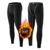 Ropa de Fitness para Hombre Otoño e Invierno Mallas Forradas de Polar Entrenamiento de Carrera Gimnasio Pantalones Ajustados Forrados de Polar Traje Deportivo