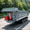 Semirremolque Bajo Plano Europeo Volquete Trasero Semirremolque Volquete Vehículo de Transporte de Cajas con Lona Trasera