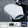 Cubierta Gruesa Forrada de Felpa para Manillar de Bicicleta Eléctrica de Invierno, Cubierta de Manillar Caliente, Protector de Viento y Lluvia para Pedales de Motocicleta