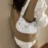 Nova Bolsa de Ombro Grande Capacidade 2026, Bolsa Pleateada Floral de Axila, Bolsa de Mão de Nicho, Bolsa Doce com Cordão para o Dia a Dia