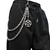 Cadena de cintura de metal moderna y punk con joyería transfronteriza de Europa y Estados Unidos, decoración urbana de hip-hop, cadena para pantalones que combina con todo para hombres y mujeres, disponible al por mayor.