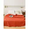 Manta tipo toalla de alta gama, lujo ligero, Clase A, tejido gofrado 100% algodón, manta para sofá, manta para aire acondicionado, manta para siesta, manta de cobertura