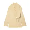Chaqueta Kimono de Punto de Doble Botonadura Casual Perezosa de Moda Nueva Primavera 2026 Europea y Americana de Aliexpress