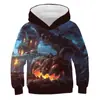 Moletom Casual com Capuz Estampado Digital 3D de Abóbora Popular Europeia e Americana para Halloween Venda Direta da Fábrica para Adultos