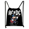 Mochila Nueva de Dibujo con Cordón Estampado Colorido de Mickey Poliéster Gran Capacidad Moderna con Cordón para Niños Venta al por Mayor Caliente