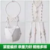 Bolsa de Red Tejida a Mano para Maceta, Decoración de Cuerda de Algodón Bohemia, Colgante de Pared, Jardinería en Balcón, Cesta Creativa Colgante para Plantas Verdes