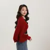 Cardigan de Color Sólido Estilo Coreano Modelo Nuevo 2026 Tejido Denso Chal de Manga Larga Ropa Exterior Abrigo de Mujer de Gama Alta Moda y Elegante