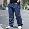 Jeans Tamanho Extra Grande Comércio Exterior Masculino Tubo Reto Solto Perna Larga Extra Grande Gordo Gordo Cavalo Grande Calças Transfronteiriças