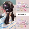Elástico de Cabelo Infantil com Laço de Prata, Anel de Polegar Elegante com Pérola para Menininhas, Cordão de Cabelo Doce e Descolado para Trançar