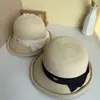 Sombrero de Cubo Plegable con Abertura Trasera y Lazo, Sombrero de Pescador Casual Versátil para Mujer, Sombrero de Sol para Viajes de Vacaciones
