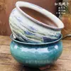Oferta especial vaso de cerâmica de grés diâmetro grande cerâmica areia roxa simples planta suculenta vaso de pilha antiga vaso de flor rosa verde liquidação