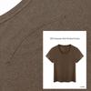 [Camiseta Gola U Transparente] Manga Curta de Linho Tencel Lyocell Feminina Novo Design Versátil Costas Afinando Camiseta Feminina
