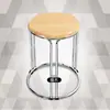 Taburete de Acero Inoxidable con Envío Gratis, Taburete Redondo Colorido y Elegante, Taburete Reforzado de Madera Maciza, Taburete Grueso para Comedor, Uso Doméstico Simple