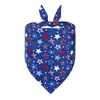 Modelo 2026 Transfronteiriço em Estoque Bandana de Animal de Estimação Bandeira Americana Lenço Bib para Dia da Independência para Gatos e Cachorros