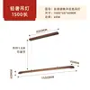 Luminária pendente de mármore falso para restaurante, conjunto de 6 peças de luz linear estética da nova Dinastia Song, luminária pendente de jantar para sala de chá estilo Zen chinês novo, arte em madeira e ferro