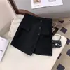 2025 Nuevo Falda Pantalón de Traje Irregular Adelgazante Petite de Cintura Alta para Mujer Primavera y Verano Línea A Ajustada a la Cadera Falda Corta