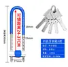 Cerradura para Puerta de Cristal Cerradura de Embutir en Forma de U Aleación de Zinc Antirrobo Cerradura para Puerta de Tienda 35-560mm Múltiples Especificaciones