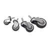 Ruedas Giratorias Silenciosas Multiespecificación Ruedas de Goma Direccionales TPE con Rodamientos y Varilla Roscada Accesorios para Muebles Ruedas Deslizantes Pequeñas