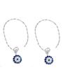 Pendientes de aro de plata de ley S925 con Ojo del Diablo para mujer, temperamento coreano, personalidad, pendientes de aro simples, pendientes retro para mujer