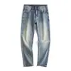 Roupas Masculinas Xintang 2026 Primavera/Verão Novos Jeans Slim Fit Estilo Europeu de Perna Reta, Calças Longas de Sarja Elástica Finas