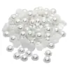 Pérolas Meia-Redondas Transfronteiriças Pérolas Tridimensionais de Fundo Plano Grampo de Cabelo Feito à Mão DIY Presilha de Cabelo Banhada com Pérolas Imitação de Lado Único Envio em 24 Horas