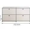 Mesa de cabeceira antiga média Armário de combinação modular de aço inoxidável Armário de armazenamento simples Armário de TV Armário lateral de jantar Armário de gavetas usm