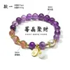 Pulsera de Amatista Natural con Cuentas para Mujer, Colgante de Lujo Ligero Retro Atrae la Fortuna, Flor de Cuarzo Rosa, Diseño Original con Sentido de Tendencia