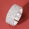 Pulseras Europeas y Americanas de Pedrería para Mujer, Accesorios Personalizados para Vestir de Noche, Pulseras Completamente de Diamante para Novia de Boda, Pulseras de Moda Europeas y Americanas