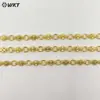 Bc264 Al por mayor Aro Pequeño Cruzado Texturizado Cadena de Latón DIY Pulsera Unisex Collar Accesorios Semi-Terminados