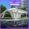 Escultura de Acero Inoxidable Hecha a Medida Anillo de Luna Espejado Fuente de Agua Gazebo Grande Paisaje de Jardín Fabricante de Esculturas Creativas