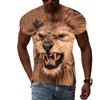 Moda de Verano las Nuevas Camisetas para Hombre con Gráfico de León Animal Casu