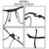 11488 Gafas de Lectura Gafas para Miopía Montura de Gafas Tapa abatible Montura Pura de Titanio Gafas abatibles para Rostro Grande de Negocio Anti-Luz Azul para Hombre