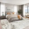 Tapete Grande Abstrato Rosa de Cristal e Veludo para Quarto e Sala de Estar, Tapete Grosso e Confortável, em Estoque para Dropshipping
