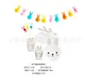 Juego de vajilla desechable de Pascua, plato de papel, vaso de papel, toalla de papel, cuerda, bandera, fiesta de cumpleaños infantil