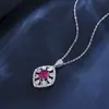 Colar de Prata S925 com Pingente de Pedra Preciosa Vermelho Sangue de Pombo e Corrente de Diamante para Mulheres, Luz Deslumbrante Luxo Vintage Moda Presente de Feriado Estilo Ins