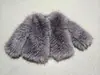 Nuevo Estilo Otoño/Invierno 2026 Zorro Plateado Adelgazante Versión Coreana Piel Sintética Piel de Mapache Cuello Redondo Abrigo de Piel para Niños Moda Chaqueta de Algodón